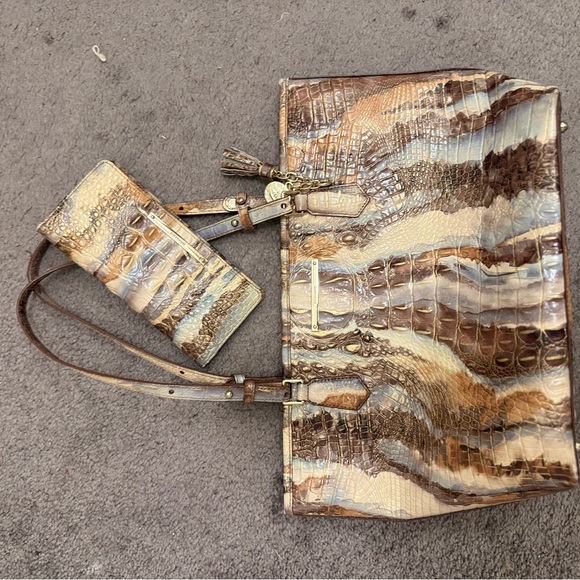 Brahmin Medium Asher with Ady wallet Caribou - Picture 2 of 12